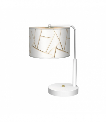Lampka nocna ZIGGY WHITE White/Gold 1xE27 Milagro MLP7570