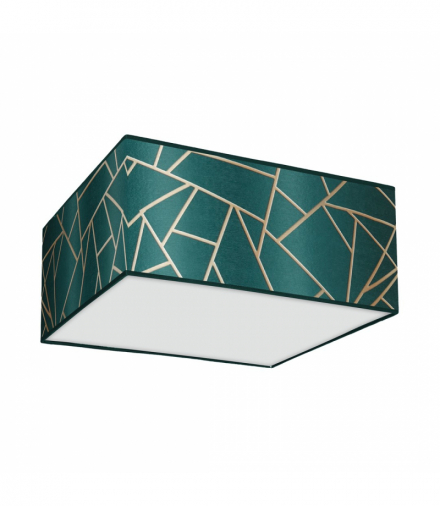 Lampa sufitowa ZIGGY GREEN Gold/Bottle green 2xE27 Milagro MLP7574