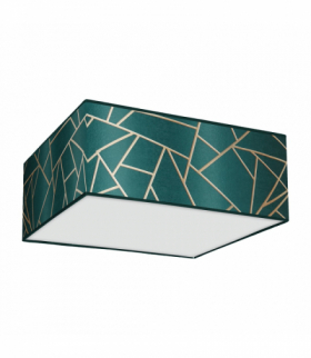 Lampa sufitowa ZIGGY GREEN Gold/Bottle green 3xE27 Milagro MLP7575