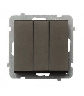 SONATA ŁP-13R/m/40 Łącznik potrójny , CZEKOLADOWY METAL