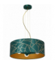 Lampa wisząca ZIGGY WHITE Gold/Bottle green 3xE27 Milagro MLP7580
