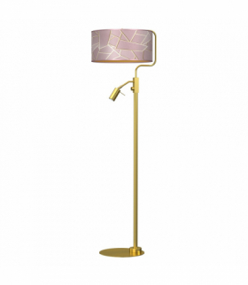 Lampka podłogowa ZIGGY PINK Gold/Pink 1xE27 + 1x mini GU10 Milagro MLP7593