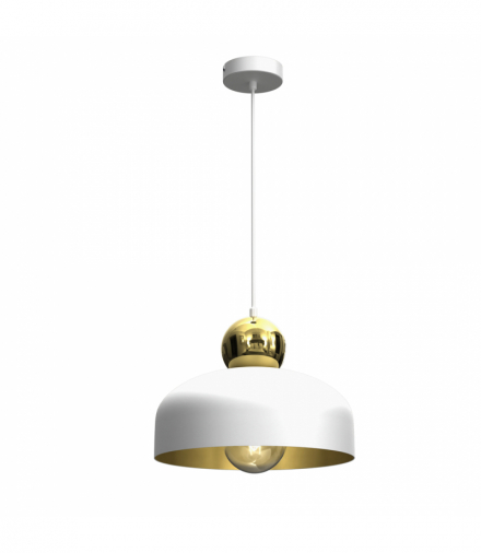 Lampa Wisząca HARALD GOLD/WHITE 1xE27 Milagro MLP7243