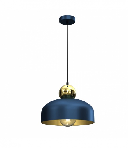 Lampa Wisząca HARALD GOLD/NAVY BLUE 1xE27 Milagro MLP7695