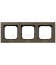 SONATA RH-3R/40 Ramka potrójna do łączników IP-44 , CZEKOLADOWY METAL