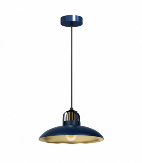 Lampa wisząca FELIX NAVY BLUE/GOLD 1xE27 Milagro MLP7714