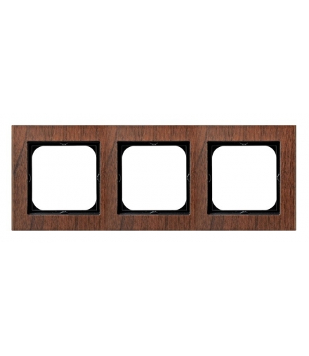 SONATA R-3RW/34 Ramka potrójna , DREWNO ORZECH