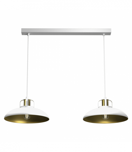 Lampa wisząca FELIX WHITE/GOLD 2xE27 Milagro MLP7705