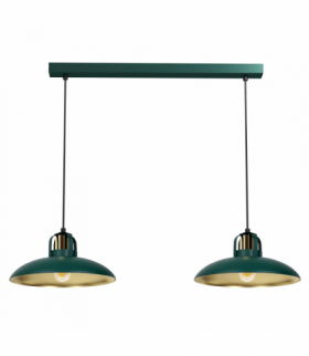 Lampa wisząca FELIX GREEN/GOLD 2xE27 Milagro MLP7710