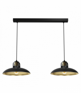 Lampa wisząca FELIX BLACK/GOLD 2xE27 Milagro MLP8907