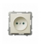 SONATA GP-1RP/m/27 Gniazdo pojedyncze z przesłonami torów prądowych, ECRU