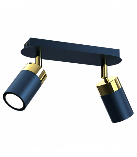 Lampa sufitowa JOKER NAVY BLUE/GOLD 2xGU10 Milagro MLP7723