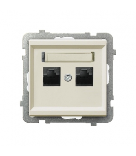 SONATA GPK-2R/K/m/27 Gniazdo komputerowe podwójne, kat. 5e MMC, ECRU