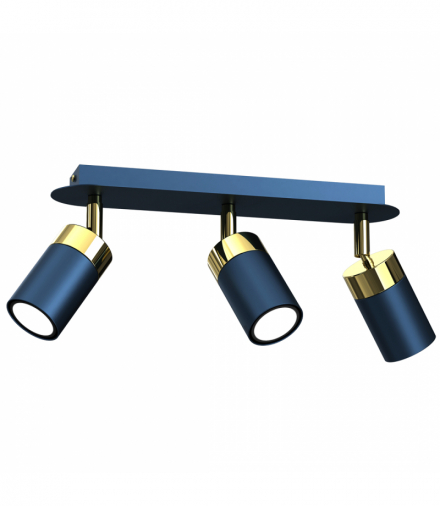 Lampa sufitowa JOKER NAVY BLUE/GOLD 3xGU10 Milagro MLP7724