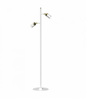 Lampa podłogowa JOKER WHITE/GOLD 2xGU10 Milagro MLP7537