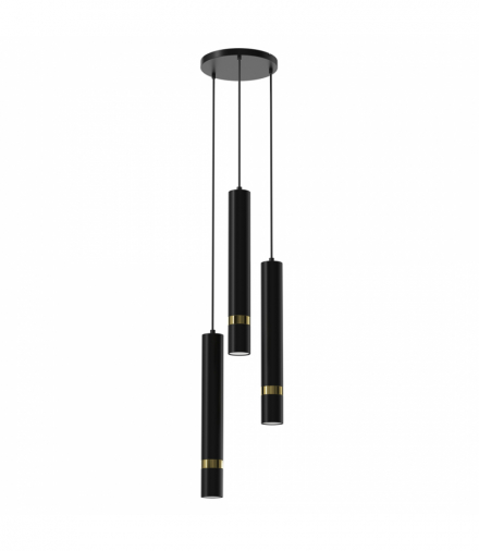 Lampa wisząca JOKER BLACK/GOLD 3xGU10 Milagro MLP8918