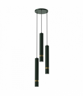 Lampa wisząca JOKER GREEN/GOLD 3xGU10 Milagro MLP8919