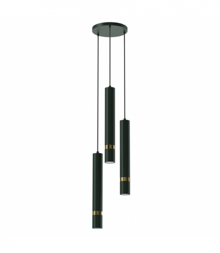 Lampa wisząca JOKER GREEN/GOLD 3xGU10 Milagro MLP8919