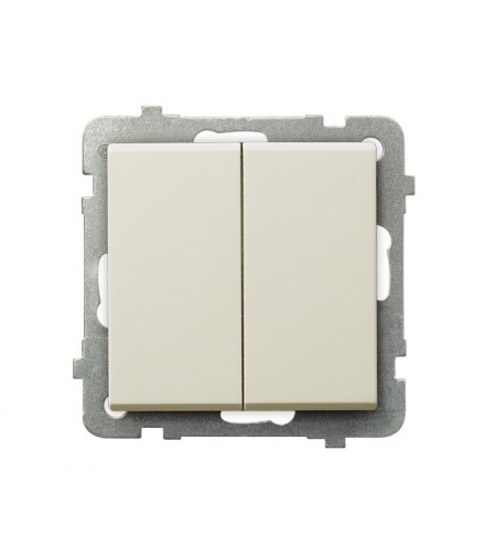 SONATA ŁP-9R/m/27 Łącznik schodowy + jednobiegunowy , ECRU