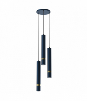 Lampa wisząca JOKER NAVY BLUE/GOLD 3xGU10 Milagro MLP8920