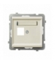 SONATA GPK-1R/p/27 Obudowa gniazda pojedynczego typu Keyston prosta, ECRU