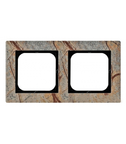 SONATA R-2RK/36 Ramka podwójna , KAMIEŃ (FOREST)