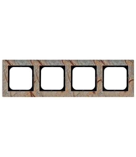 SONATA R-4RK/36 Ramka poczwórna kamień, KAMIEŃ (FOREST)