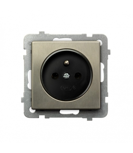 SONATA GP-1RMZ/m/44 Gniazdo pojedyncze z uziemieniem , NOWE SREBRO