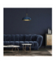 Lampa wisząca LINCOLN BLUE/GOLD 1xE27 35cm Milagro MLP8033