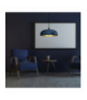 Lampa wisząca LINCOLN BLUE/GOLD 1xE27 35cm Milagro MLP8033