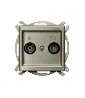 SONATA GPA-14RMP/m/44 Gniazdo RTV przelotowe 14-dB , NOWE SREBRO