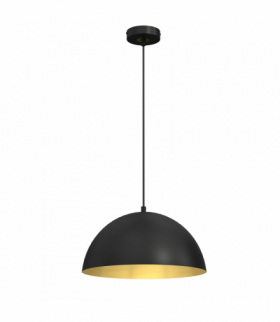 Lampa wisząca BETA BLACK/GOLD 1xE27 35cm Milagro MLP7896
