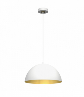 Lampa wisząca BETA WHITE/GOLD 1xE27 35cm Milagro MLP7897