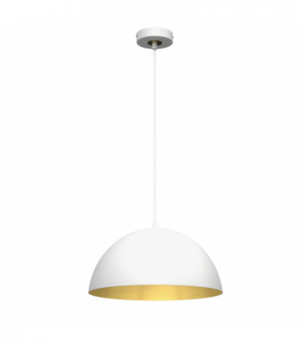 Lampa wisząca BETA WHITE/GOLD 1xE27 35cm Milagro MLP7897