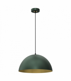 Lampa wisząca BETA GREEN/GOLD 1xE27 35cm Milagro MLP8286