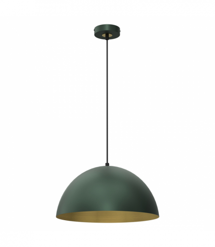 Lampa wisząca BETA GREEN/GOLD 1xE27 35cm Milagro MLP8286