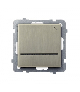 SONATA ŁP-3RMS/m/44 Łącznik schodowy z podświetleniem niebieskim, NOWE SREBRO