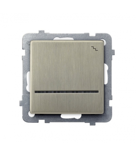 SONATA ŁP-3RMS/m/44 Łącznik schodowy z podświetleniem niebieskim, NOWE SREBRO