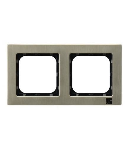 SONATA R-2RM/44 Ramka podwójna , NOWE SREBRO