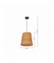 Lampa wisząca VIMINI NATURAL WOOD 1xE27 Milagro MLP7990