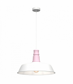 Lampa wisząca ENZO WHITE/PINK 1xE27 Milagro MLP7979