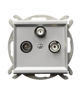 SONATA GPA-RSP/m/38 Gniazdo RTV-SAT przelotowe , SREBRO MAT