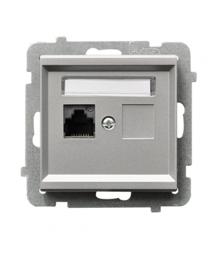 SONATA GPK-1R/K/m/38 Gniazdo komputerowe pojedyncze, kat. 5e MMC, SREBRO MAT
