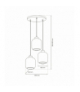 Lampa wisząca SOMBRA SMOKED 3xE27 Milagro MLP8375