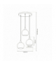 Lampa wisząca MONTE SILVER 3xE27 Milagro MLP8323