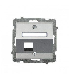 SONATA GPK-1RS/p/38 Obudowa gniazda pojedynczego typu Keyston skośna, SREBRO MAT