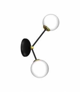 Kinkiet JOY BLACK / GOLD 2xE14 Milagro MLP7458