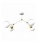 Lampa sufitowa JOY WHITE / GOLD 4xE14 Milagro MLP7465