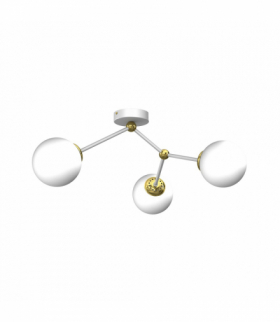 Lampa sufitowa JOY WHITE / GOLD 3xE14 Milagro MLP7464