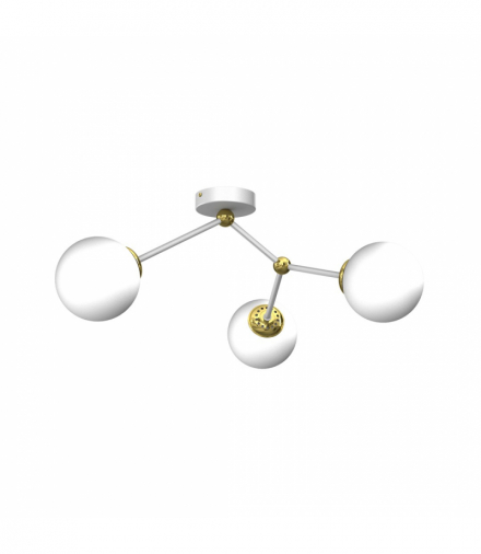 Lampa sufitowa JOY WHITE / GOLD 3xE14 Milagro MLP7464